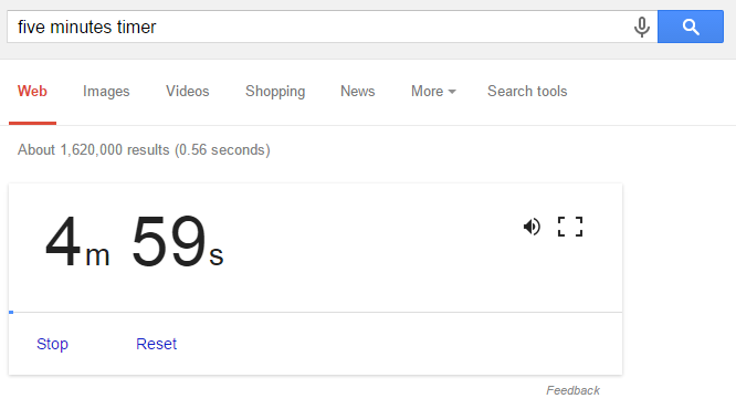 google-five-minutes-timer