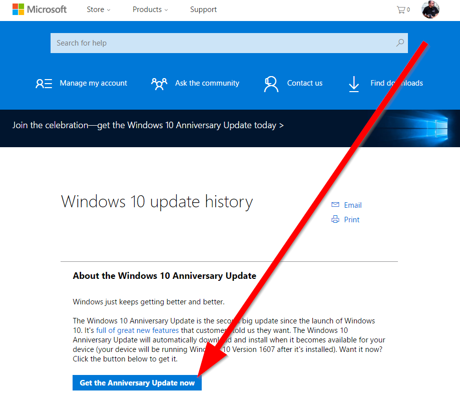 Jak získat Windows 10 Anniversary Update ještě než na vás dojde řada ...