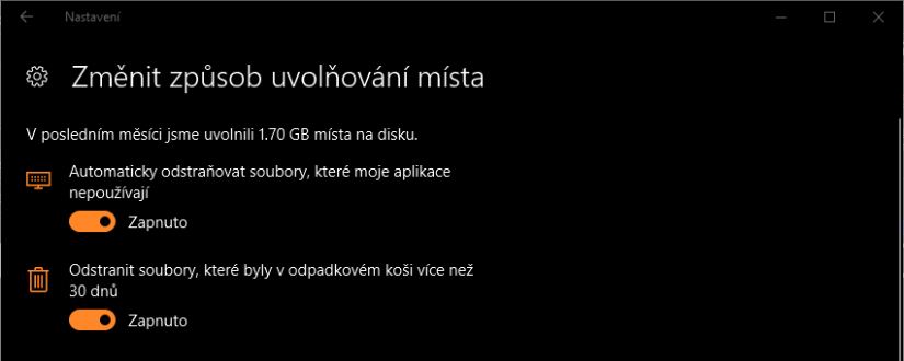 Co je to Windows Storage Sense? Windows 10 od Creators Update umí uklízet disk, musíte si to ale zapnout
