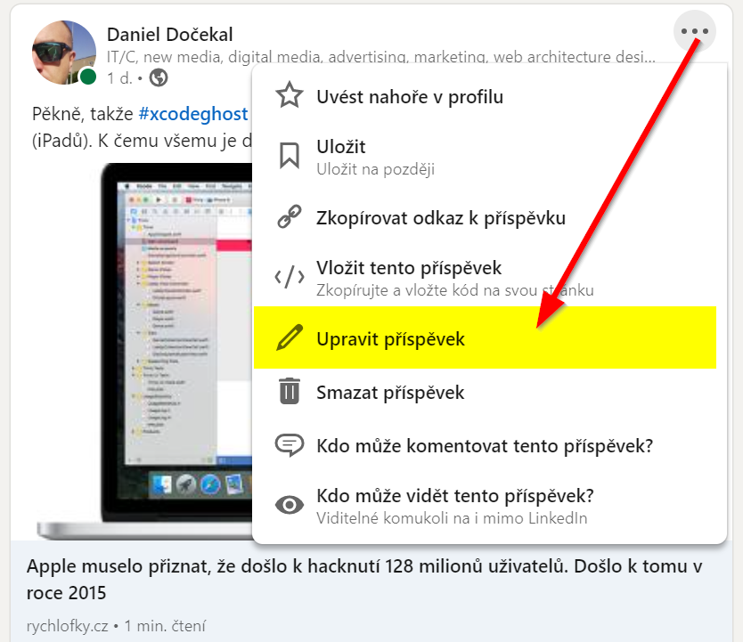 Jak zjistit odkaz na LinkedIn?