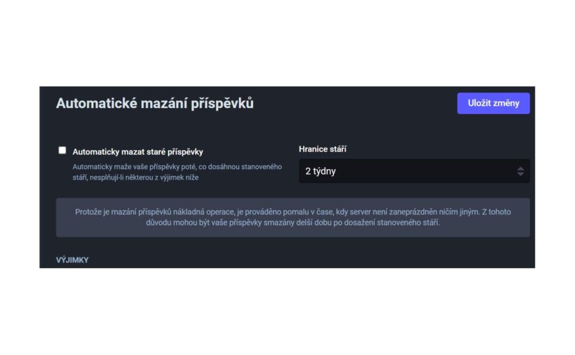 TIP#2316: Proč nastavit na Mastodonu mazání příspěvků po určité době? Musí být digitální stopa věčná?