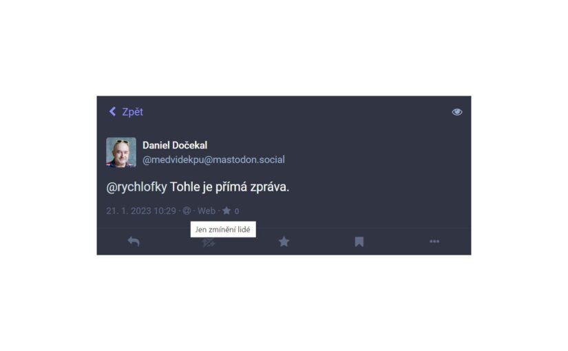 TIP#2341: Jak na Mastodonu poslat přímou zprávu