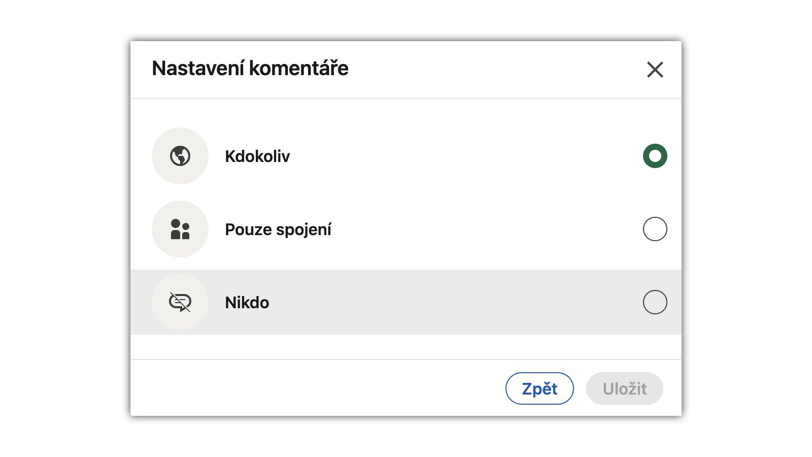 TIP#2896: Jak na Linkedin omezit komentáře pod vlastním příspěvkem